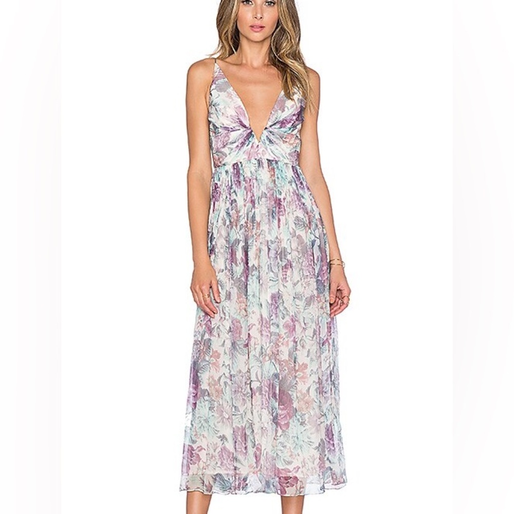 Zimmermann rhythm plunge V 100% silk dress spring wedding🌸 size 1